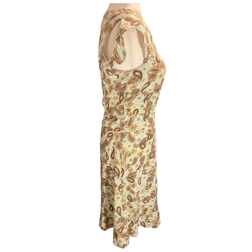 Anthropologie Isabella Bird Y2k Vintage Paisley Silk Dress - Picture 2 of 8